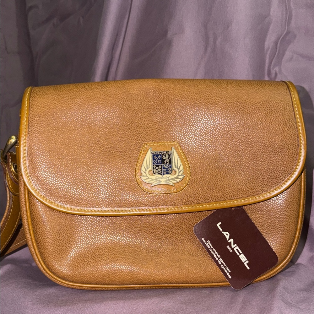 Lancel Paris Tan Leather Crossbody Bag | Never Used